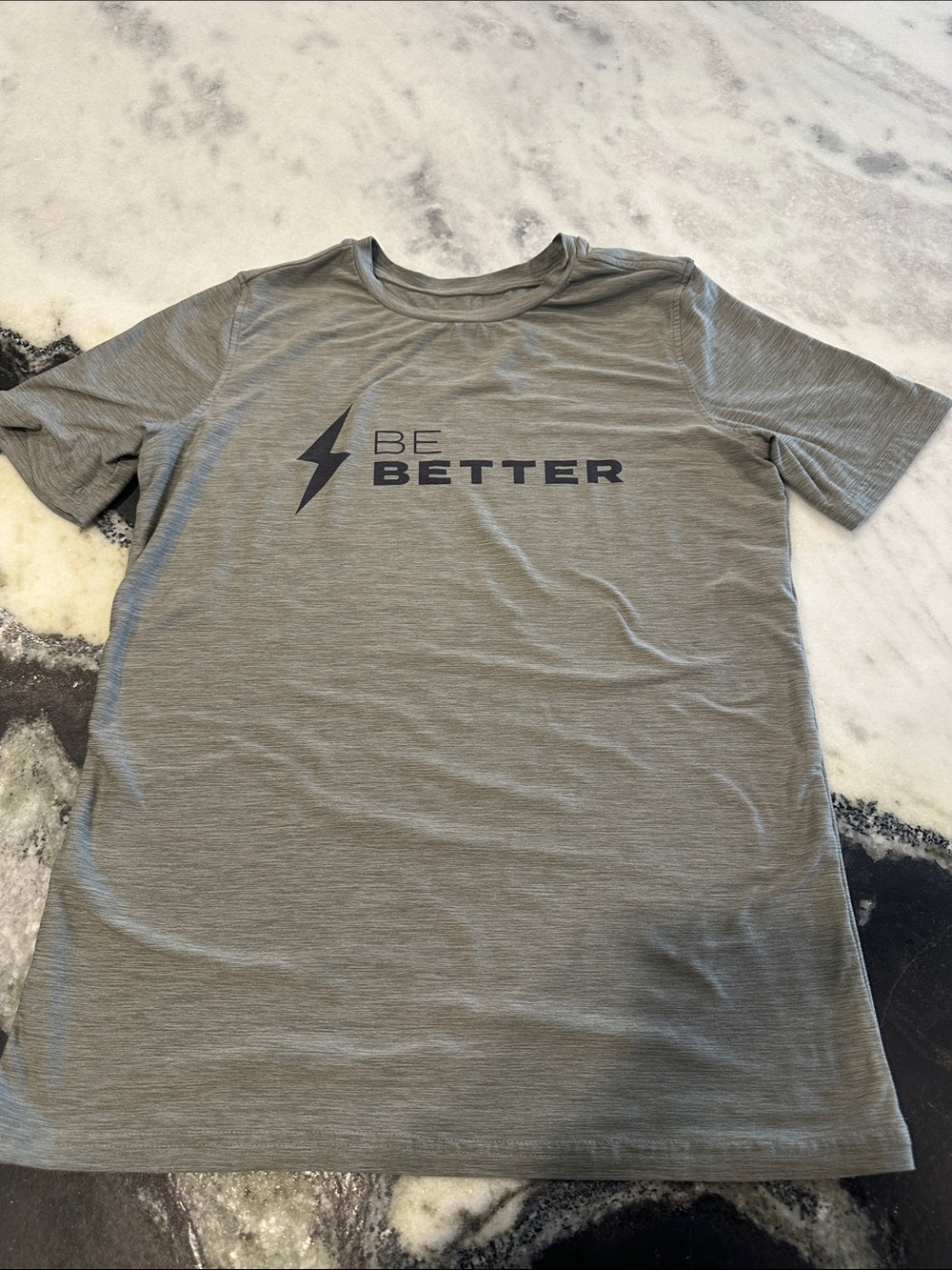 Bruce Bolt YL Be Better Grey Performance Crew Neck T-Shirt